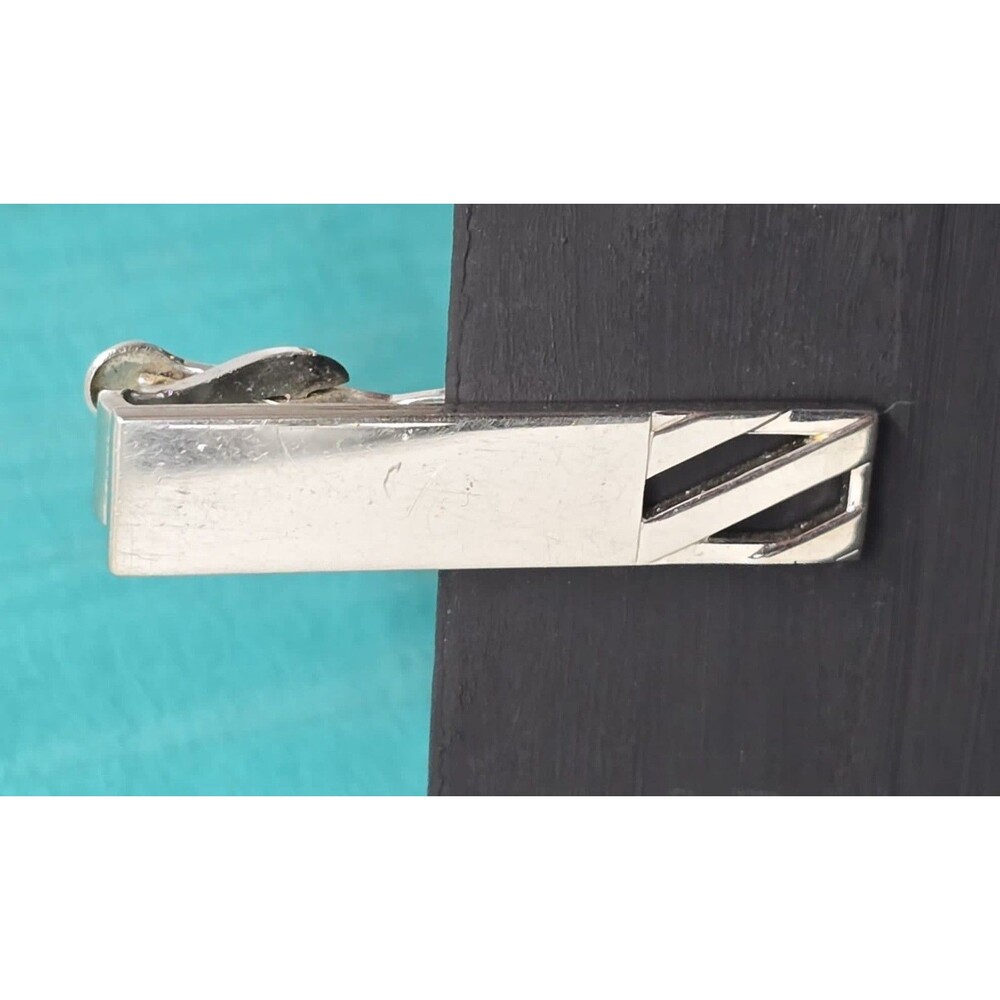 Men's Vintage Swank Silver Tone Minimalist Classic Tie Clip
